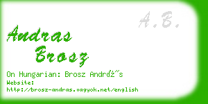 andras brosz business card